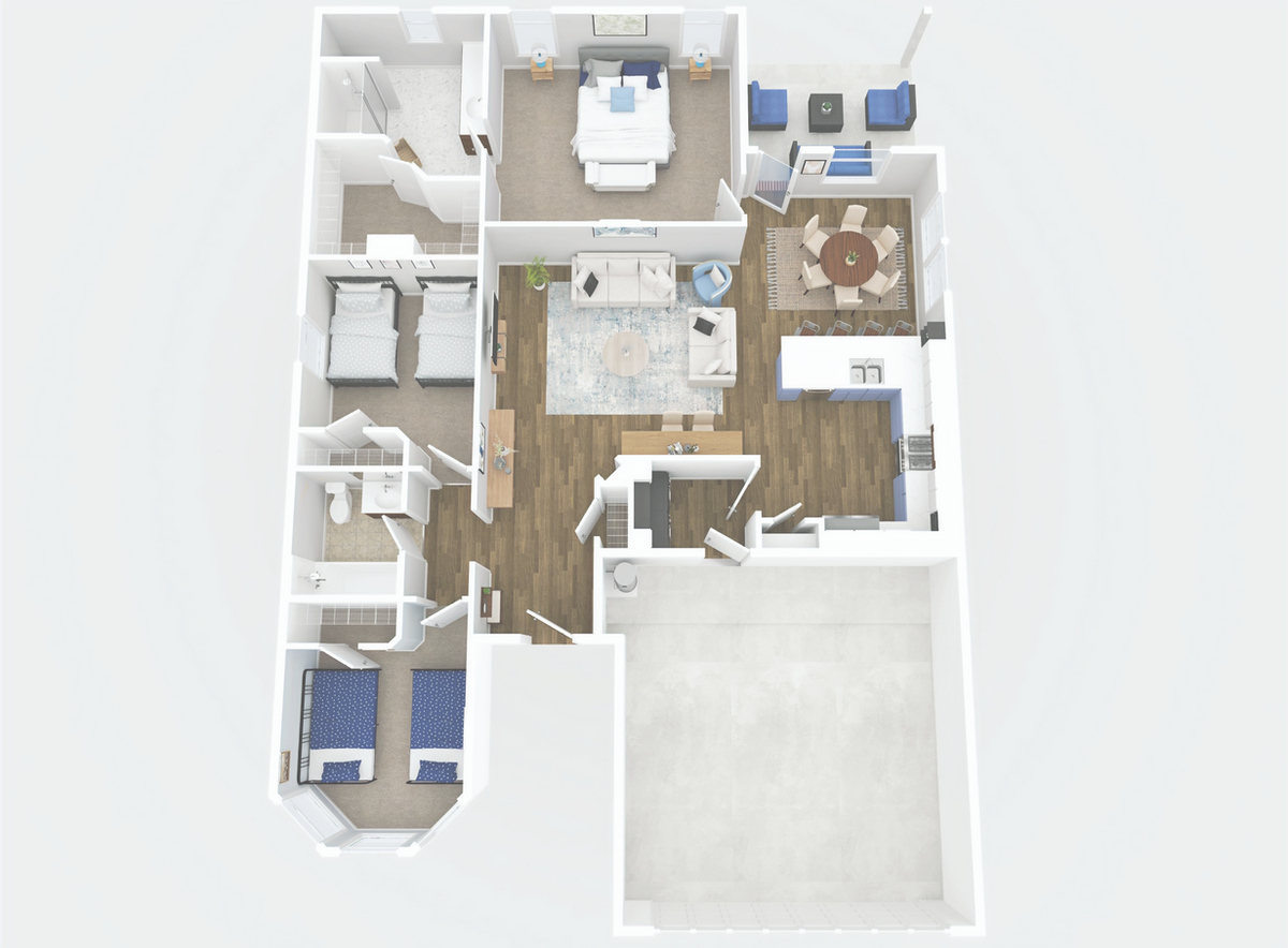 Floor plan of the Daytona Palms home